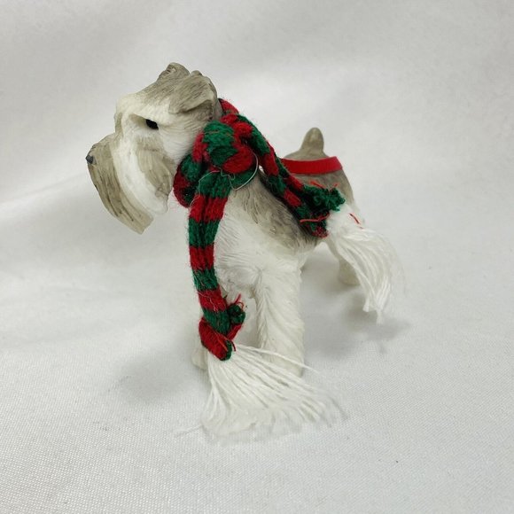 Sandicast Christmas Ornament, Gray Schnauzer Dog Hand Painted Animal - Picture 3 of 10